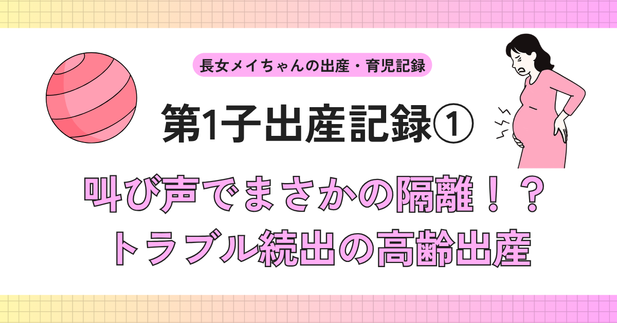 第1子出産記録①叫び声でまさかの隔離！？トラブル続出の高齢出産